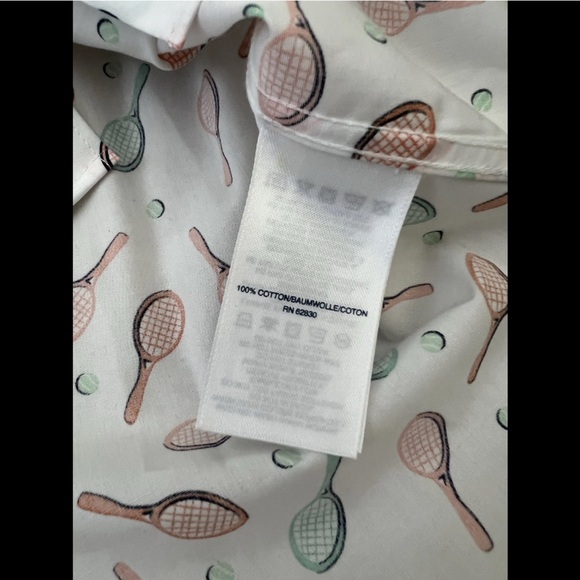 Lands End Sleeveless Collared Button Down Shirt Size 14 Tennis Outdoors Athletic - Picture 5 of 6